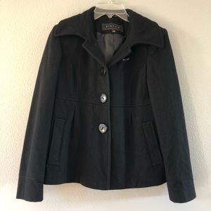Giacca Black Wool Blend Jacket Sz Small